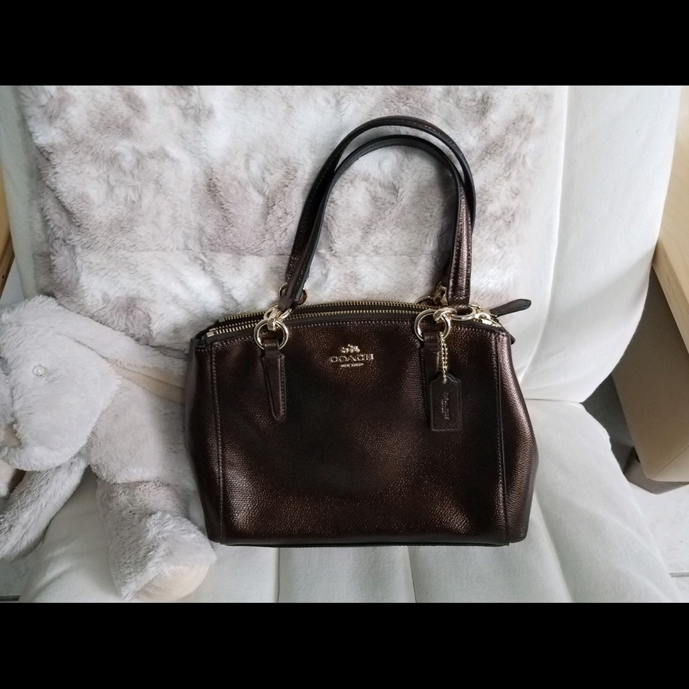 Coach purse chic metallic brown NWOT